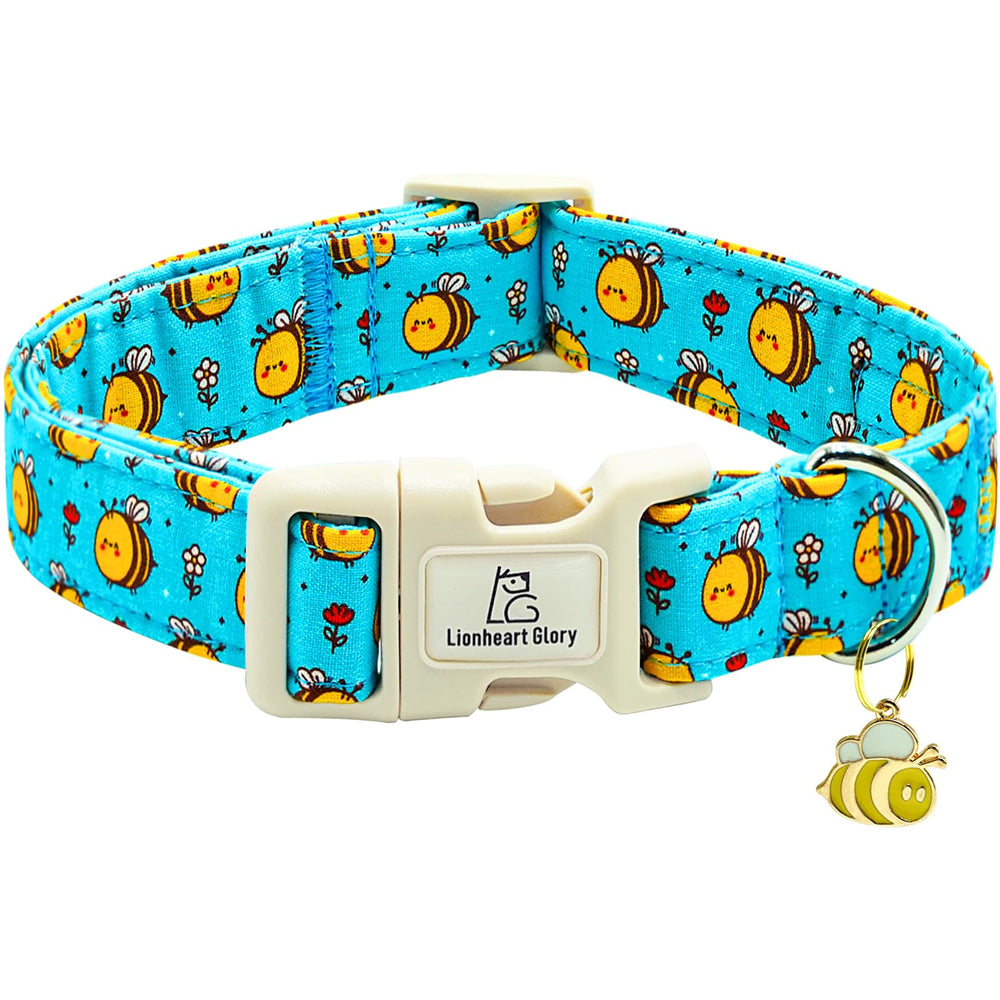 Collar Lionheart Glory en azul abeja, ideal para paseos con estilo