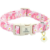 Collar Lionheart glory para perros con estampado floral rosa, cómodo y ajustable para perros.
