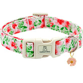 Collar Lionheart Glory con flor rosa, perfecto para paseos diarios y look adorable.