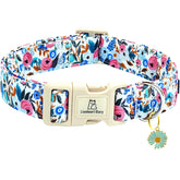 Collar Lionheart glory con flores, suave y ajustable para paseos diarios