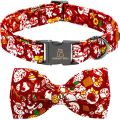 Collar Lionheart glory con lazo rojo Navidad para perros XS, cómodo y seguro.