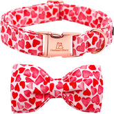 Lionheart Glory collar con lazo y corazones para perros medianos, estilo diario cómodo.
