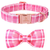 Collar Lionheart Glory rosa con cuadro, ideal para paseos diarios y destacar la personalidad.