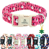 Collar Lionheart Glory rosa con árbol de Navidad, ideal para fiestas y sesiones de fotos