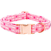 Collar Lionheart Glory Valentín con corazones rosados para paseos diarios.