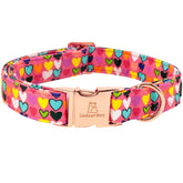 Collar Lionheart Glory San Valentín con corazones para perros grandes, ideal para paseos