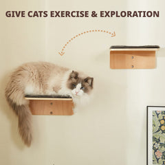 LIORCE escaleras de pared para gatos, diseño en madera duradero