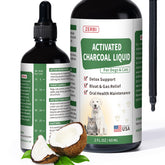 Liovsiso carbon activado para perros, botella líquida para absorción rápida de toxinas.