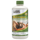 LiquiHealth K9 Glucosamina: botella vertiendo, soporte para articulaciones suave.