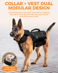 Chaleco pesado LISPOO para perro, entrenamiento de resistencia cómodo