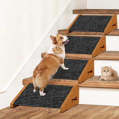 LitaiL rampa de madera antideslizante para perros, estable y segura.