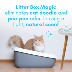 Litter Box Magic, gel absorbente elimina olores en la caja de arena.