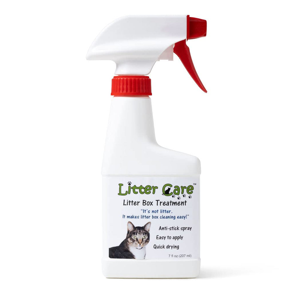 Litter Care, botella de spray, aplicación rápida para facilitar la limpieza de la caja de arena.