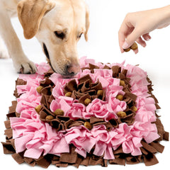 LIVEKEY alfombra de olfato para perros marrón y rosa, ideal para estimular el olfato.
