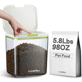 LivLab Mker contenedor de alimento para perros con tapa hermética que mantiene la frescura.