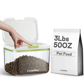 LivLab Mker contenedor de alimento para perros con tapa, visión clara del contenido