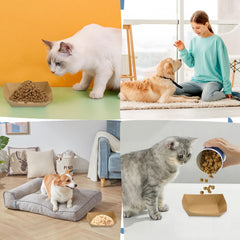LLHQAMT tazones desechables para gatos, ideales para comidas rápidas y limpias