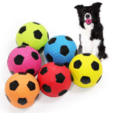 LLSPET bola futbol látex amarilla con chirri, ideal para juego activo