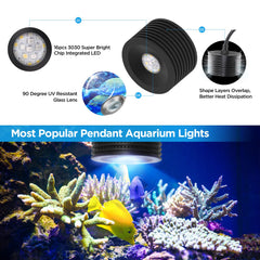 Lominie LED acuario clip-en cuello flexible para instalación fácil.