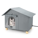Lonepetu casa-gatos-caliente-exterior: refugio cálido para felinos al aire libre.