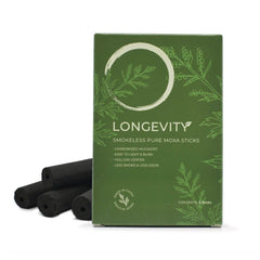 Longevity Smokeless Moxa, uso indirecto, humo reducido para sesiones más limpias.