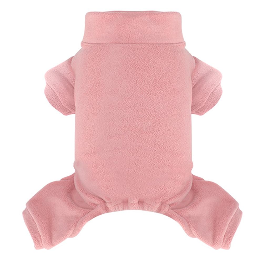 Pijama LONTEPET para perro con cuello alto en rosa, abrigo cómodo diario.