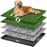 LOOBANI bandeja para perros con grama artificial 45x29 para entrenamiento cómodo.