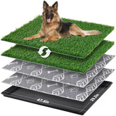 LOOBANI caja para perros con grama artificial, ideal para entrenamiento y suelos limpios.
