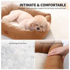 Cama Looyn con tacto de gamuza suave para mascota.