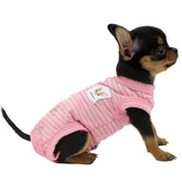 LOPHHIPETS camiseta-pijama rosa rayas XXS para perrita, confort suave al dormir.
