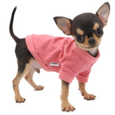 Camiseta LOPHIPETS para perro, algodón rosa XS, vista frontal.