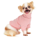 LOPHIPETS suéter para perro pequeño con cuello alto en rosa claro, uso cómodo diario.