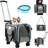 lounginglife transportín de mascotas con ruedas para viajar con comodidad