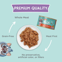 LOVE NALA textura cremosa, paté suave para mayor aceptación del gato.