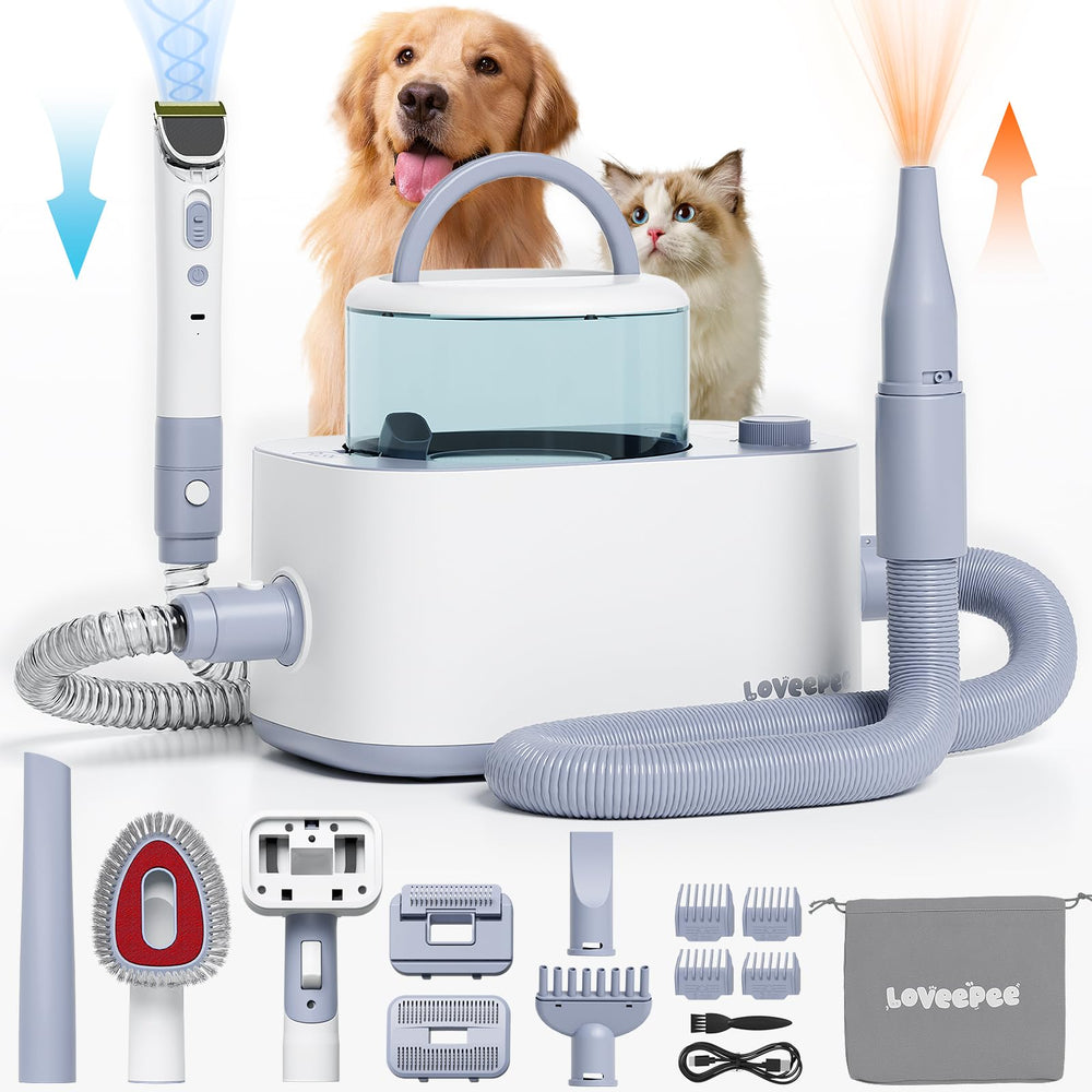 LOVEEPEE kit cuidado perro aspiracion: succion eficiente para pelos sueltos y polvo