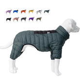 Lovelonglong ArmyGreen: chamarra para perro con cuatro patas cubiertas, mantiene al can seco.