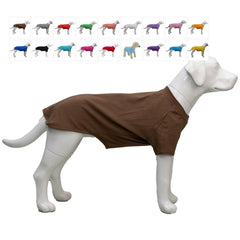 Lovelonglong camiseta para perros, vista frontal, suave y cómoda para paseos diarios.