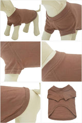 Lovelonglong camiseta para perros, vista de perfil; ajuste cómodo para razas medianas.