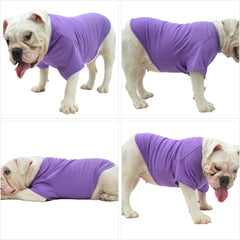 Lovelonglong camiseta bulldog, talla B-S, ajuste cómodo para cuello corto.