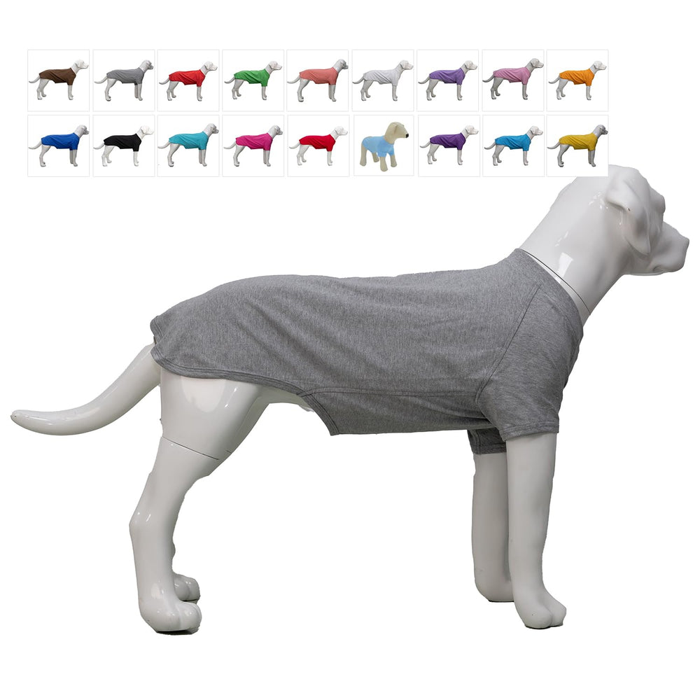 Lovelonglong camiseta para perros, frente gris XXL, cómodo para paseos diarios.