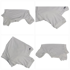Lovelonglong pijama para perro acanalado de algodón, espalda visible y ajuste suave