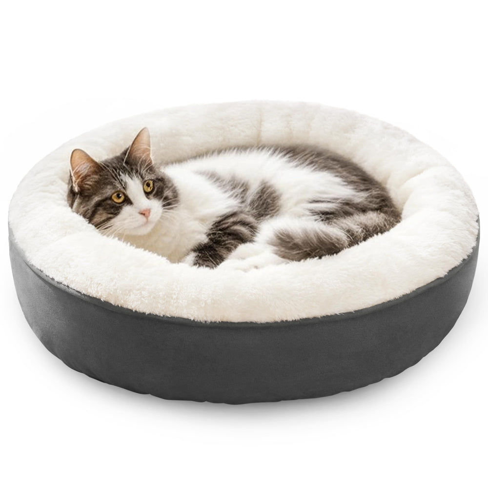 Love's cabin cama donut redonda para gatos y perros, abraza y calienta siestas.