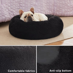 Love's cabin cama-perros-indoor con diseño donut refugio cálido para mascotas