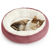 Love's cabin cama redonda donut: refugio cálido para mascotas pequeñas.
