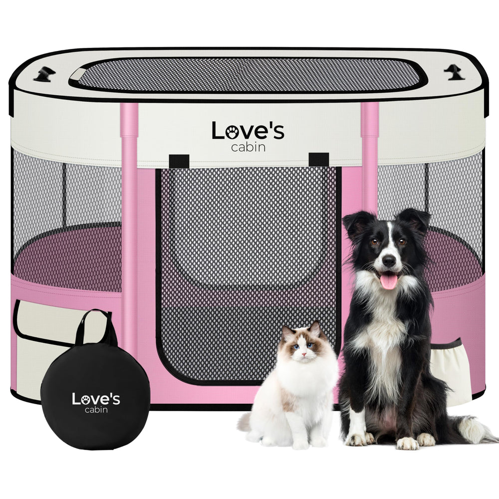 Love's cabin corral de juego, montaje rápido para mascotas en casa