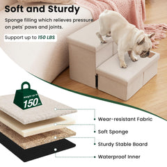 Love's cabin escaleras con almacenamiento integrado para accesorios de mascotas.