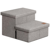 Love's cabin, escaleras para perros con almacenamiento, frente a la cama para mayor comodidad.