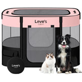 Love's cabin jaula de juego para mascotas rosa, ideal para uso interior o exterior