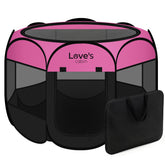 Love's cabin jaula de juego de ocho paneles, forma circular para mascotas
