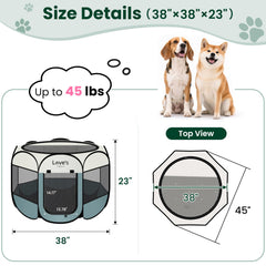 Love's cabin corral con bolsa de transporte incluida para viajar con tu mascota.